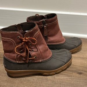 Sperry Saltwater Spray Wedge Waterproof Rain Boot (Women)